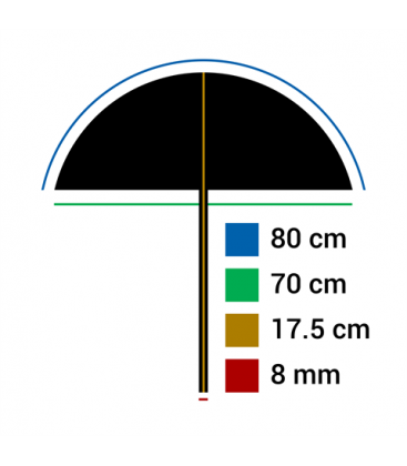 Falcon Eyes 295371 - Umbrella UR-32S Silver/White 80 cm