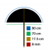 Falcon Eyes 295371 - Umbrella UR-32S Silver/White 80 cm