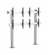 Kimex 031-2410K3 -Video Wall Stand on Feet for 4 TV Screens 45"-55" Height 240cm, to Be Screwed