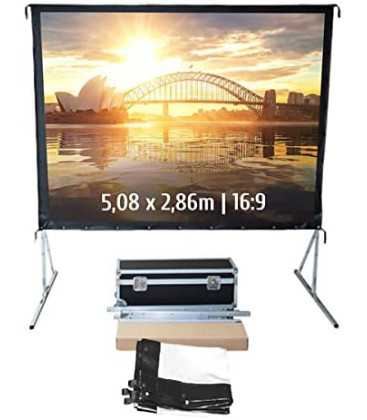 Kimex 046-1019K - Projection Screen 5.08x2.86m 16: 9 Front Canvas