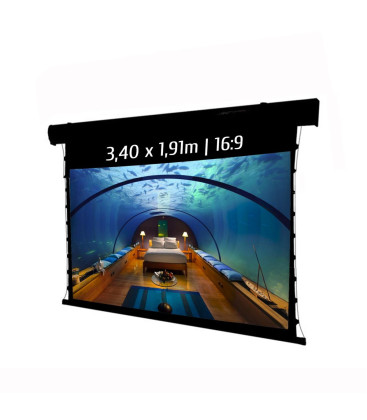 Kimex 049-3619W - Motorized Tensioned Projection Screen 3.40x1.91m 16: 9 Wi-Fi Carter Black