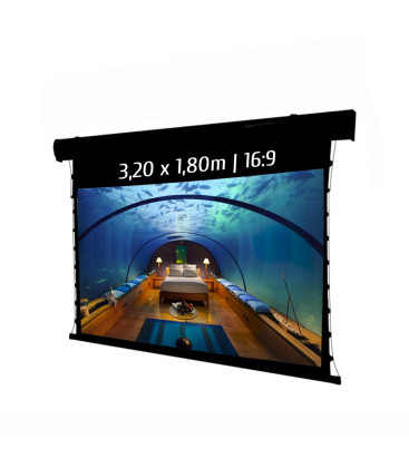 Kimex 049-3618W - Motorized Tensioned Projection Screen 3.20x1.80m 16: 9 Wi-Fi Carter Black