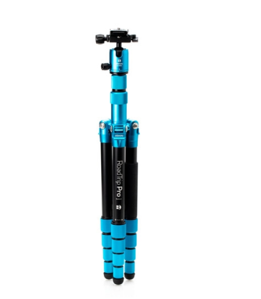 Mefoto MEBMRTPROCBLU - RoadTrip Pro Carbon Fiber Series 1 Travel Tripod with Ball Head and Monopod (Pacific Blue)