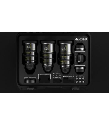 DZOFilm DZO-7220001B/2B/4B-Kit - Pictor Zoom 3-Lens Kit (12-25/50-125/20-55 T2.8) Black