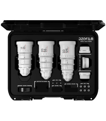 DZOFilm DZO-7220001W/2W/4W-Kit - Pictor Zoom 3-Lens Kit (12-25/50-125/20-55 T2.8) White