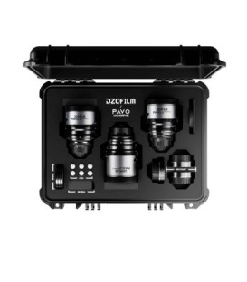 DZOFilm DZO-PAA3PLMB - Pavo 2x Anamorphic 3-Lens Kit (28/40/75mm T2.1) for PL/EF Mount (S35) metric - Blue Coating