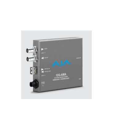 AJA 12G-AMA-R - 4-Channel 12G-SDI balanced analog audio Embedder/Disembedder