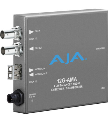 AJA 12G-AMA-TR - 4-Channel 12G-SDI balanced analog audio Embedder/Disembedder