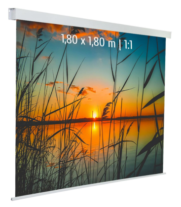 Kimex 042-3622 - Motorized Projection Screen 1,80x1,80m 1: 1
