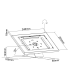 Kimex 091-0006K3 - Wall or Table Mount for iPad Pro 12.9" Generation 3 Tablet, White