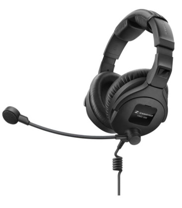 Sennheiser HMD-300-X3K1 - Dual-Ear Around-Ear Broadcast Headset with Dynamic Mic and Cable