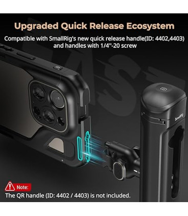 SmallRig 4391B - Mobile Video Cage for iPhone 15 Pro Max