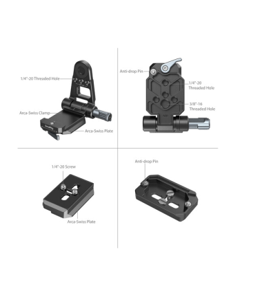 SmallRig 4696 - NP-F Battery Adapter Mount Plate Kit for Mirrorless Cameras