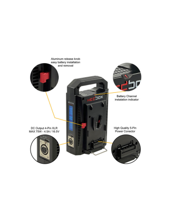 Hedbox PROBANK-2S - 196Wh Power Bank Kit with 2 x NERO S V-Mount Batteries