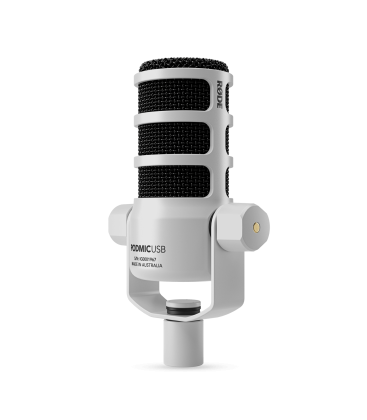 Rode PODMICUSBW - PodMic USB and XLR Dynamic Broadcast Microphone (White)