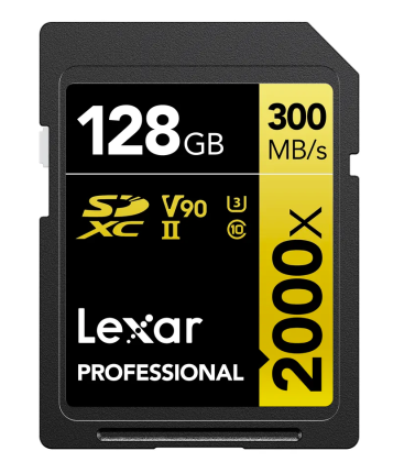 Lexar LSD2000128G-BNNNG - 2000x UHS-II SDXC 128GB Gold