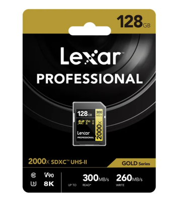 Lexar LSD2000128G-BNNNG - 2000x UHS-II SDXC 128GB Gold