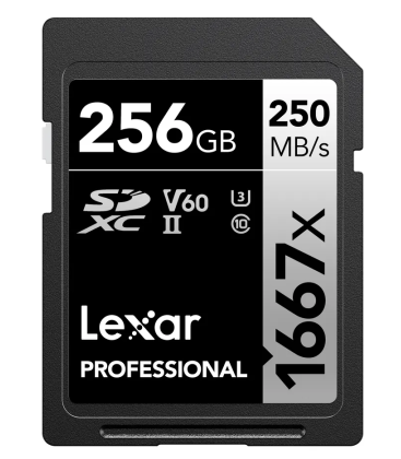 Lexar LSD256CB1667 - 1667x UHS-II SDXC 256GB Silver