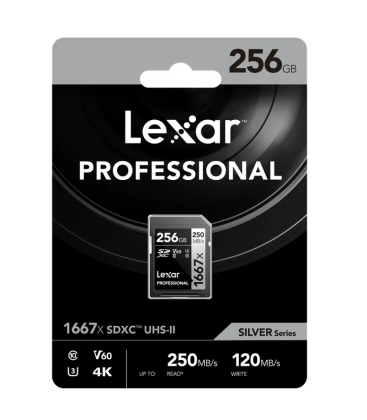 Lexar LSD256CB1667 - 1667x UHS-II SDXC 256GB Silver