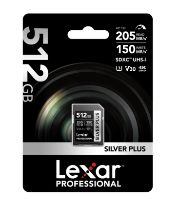 Lexar LSDSIPL512G-BNNNG - SILVER Plus UHS-I SDXC 512GB