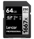 Lexar LSD64GCB1667 - 1667x UHS-II SDXC 64GB Silver