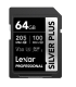 Lexar LSDSIPL064G-BNNNG - SILVER Plus UHS-I SDXC 64GB