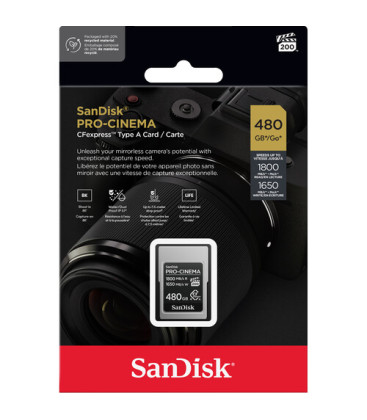 Sandisk SDCFEA-480G-GN4NN - 480GB PRO-CINEMA CFexpress Type A Memory Card